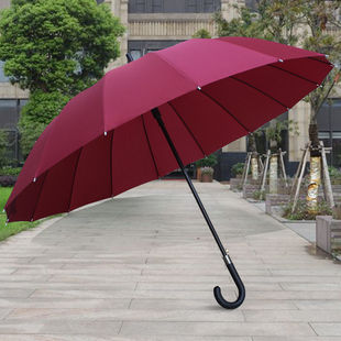 Extra-Large Reinforced 16-Rib Long-Handle Thickened Umbrella for Business, Durable Double-Person Advertising Umbrella, New Thickened Model
