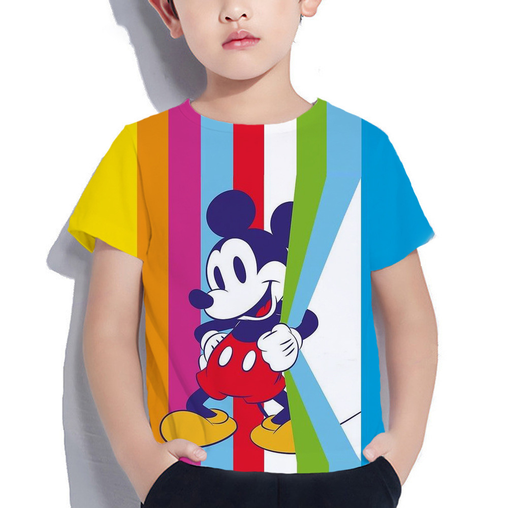 Summer Mickey Mouse T-shirt Baby Boys Short Sleeve T-shirt…