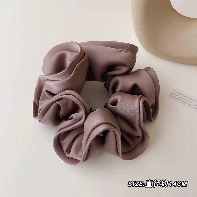 Encaje de flor coreana Encaje de intestino grueso Anillo de cabello femenino Cabeza de flor de viento pastoral Cuerda de cabeza de bola de gran tamaño Accesorios para el cabello de alta calidad