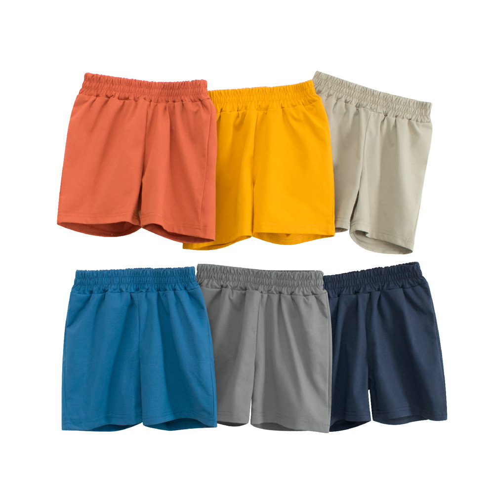 27kids pantalones cortos para niños, fáciles de secar y rápidos, pantalones casuales para niños, pantalones de playa de color sólido sueltos de verano, fuente transfronteriza