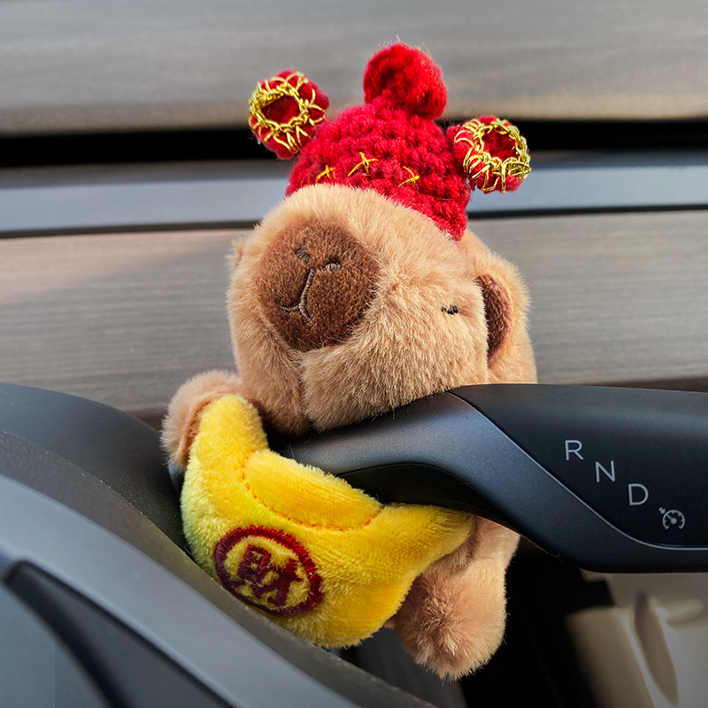 Aplicable para Tesla accesorios de cola de automóviles muñecas pegatinas de automóviles de muñecas Capibara clips muñecas accesorios de automóviles exteriores