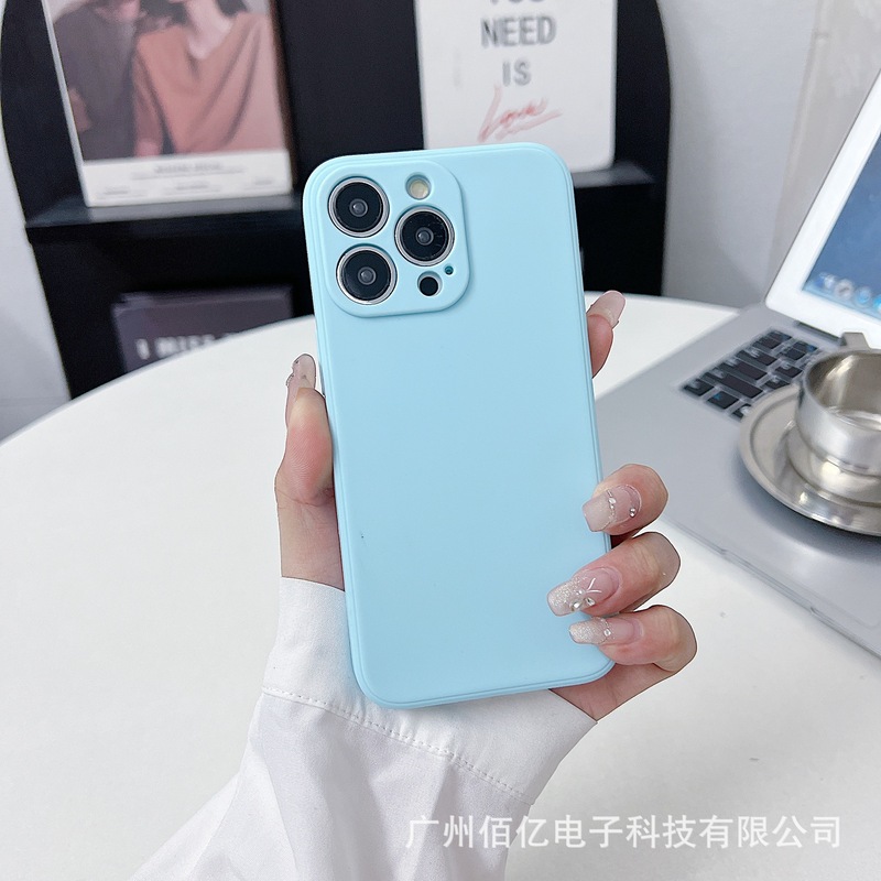 アップル16proストレートルービックキューブ精孔携帯ケースネット赤ins風TPU転倒防止純色15保護カバー|undefined