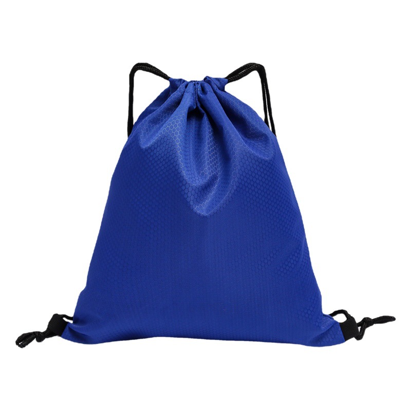 En stock impermeable Oxford tela cordón bolsa de almacenamiento fútbol patrón cordón mochila deportes al aire libre poliéster mochila bolsa