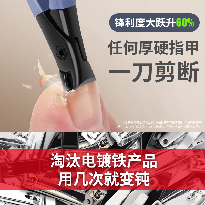 新款美甲指甲钳大开口省力剪防飞溅高端剪甲片专修厚硬脚指甲剪刀|undefined