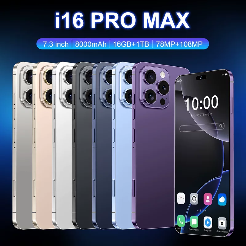 Большой мобильный телефон, Intel Core i16, 16Pro Max, 3 дюйма, 4G, поддержка всех стандартов сетевой связи, оптовая продажа, широкий экран