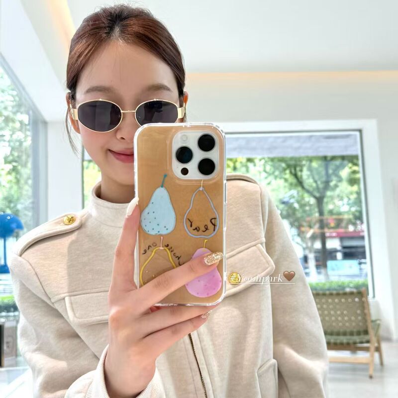 ins风小众梨子适用iPhone17PROMAX手机壳新款16/15/14/13日系女款|undefined