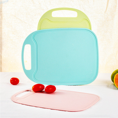 Plastic vegetable cutting board, fruit cutting board, double-sided food supplement board, oval cutting board, children's fruit knife, classification cutting board