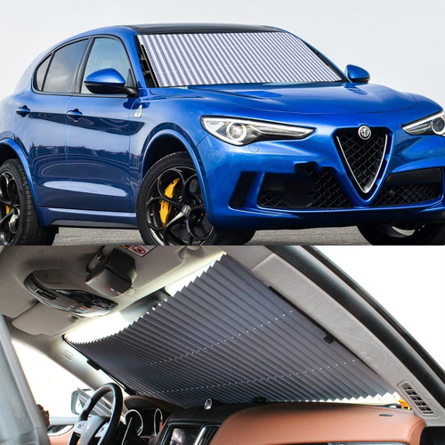 Car automatic retractable curtain 80cm universal car sunshade sun shield portable car sunshade