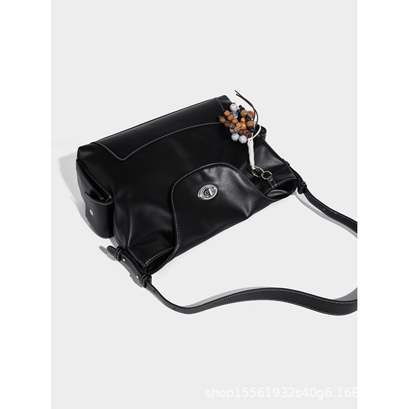 Niche Design Large Capacity Hobo Bag, Black Soft Leather Underarm Bag For Women, 2026 New Commuter Versatile Shoulder Bag - Thumbnail 4