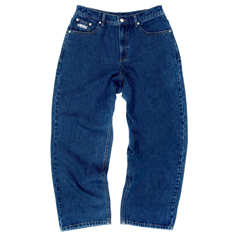 European and American Cross-Border Summer New Style Letter Print Design Retro Washed Jeans Street Fashion Casual Straight Pants European and American Cross-Border Summer New Style Letter Print Design Retro Washed Jeans Street Fashion Casual Straight Pants