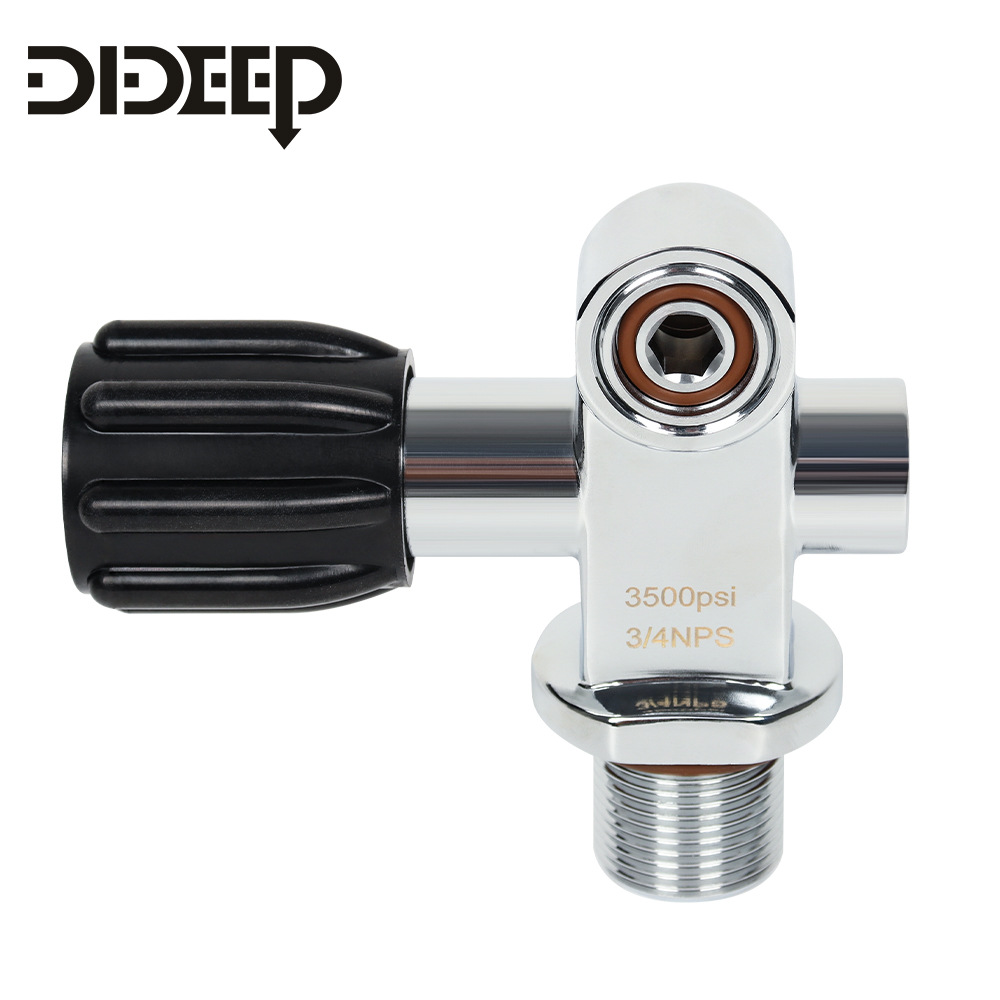DIDEEP high pressure gas cylinder valve fire valve diving valve G3/4 carbon fiber bottle head valve DIN/YOKE dual purpose