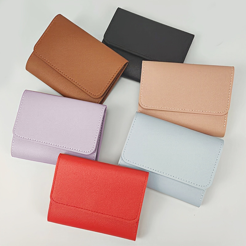 Simple Short Women's Wallet Student Ticket Holder Multifunctional Card Holder Coin Purse 70% off Ultra-Thin Wallet