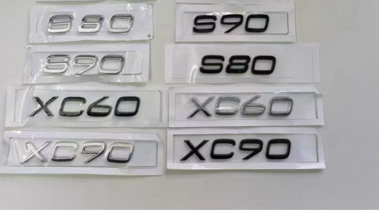 Suitable for Volvo XC90, XC60, V40, V60 rear emblems, VOLVO logo, T4, T5, T6, AWD lettering, and tail emblem stickers