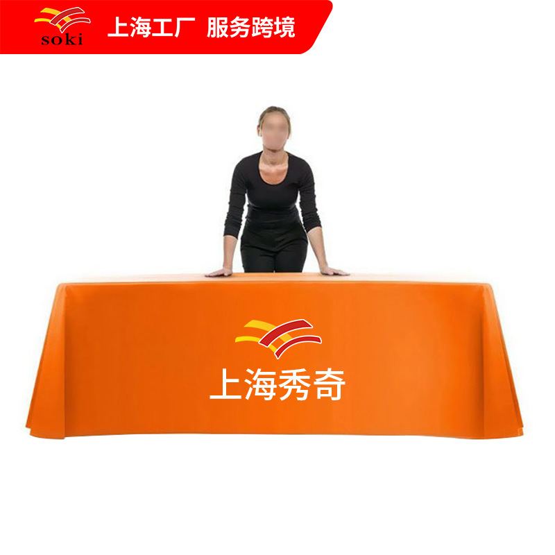 Fabricantes transfronterizos suministran directamente mantas de mesas de comercio exterior de Amazon logotipo personalizado publicidad de exhibición mantas de mesas promocionales cubiertas de mesas
