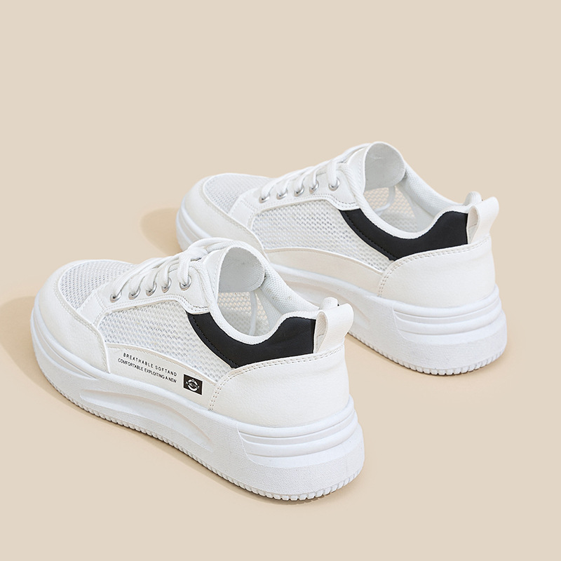 Zapatos de malla de mujer primavera y verano zapatos de mujer zapatos de suela suave zapatos blancos pequeños zapatos de mujer zapatos de suela gruesa verano transpirable image 8
