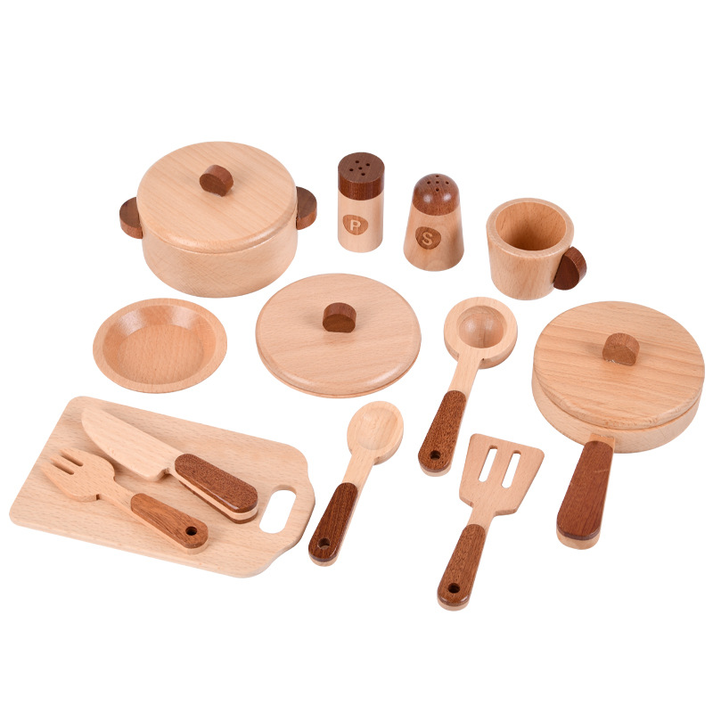 Madera cruda de los niños color fruta y verdura corte simulación juego casa corte utensilios de cocina vegetal y fruta juguetes cognitivos de madera image 6