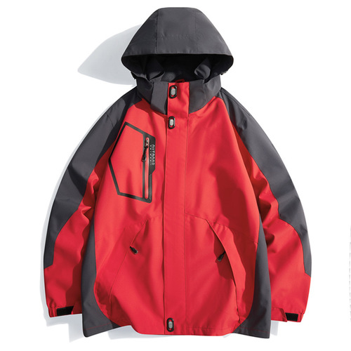 Spring and Autumn windbreaker waterproof thin jacket unisex style windproof and waterproof mountaineering clothing with detachable design for group purchase