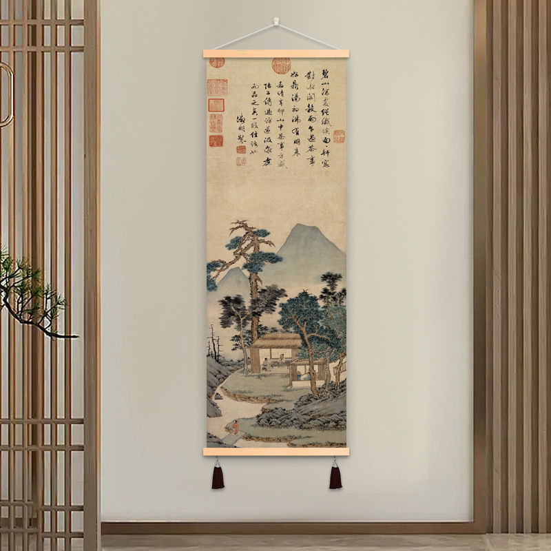 Tingqin Bookstore Tea Room Bedroom Living Room Chinese-Style Hanging Paintings Entrance Hallway Office Classroom Ancient Style Vertical Hanging Paintings Tingqin Bookstore Tea Room Bedroom Living Room Chinese-Style Hanging Paintings Entrance Hallway Office Classroom Ancient Style Vertical Hanging Paintings
