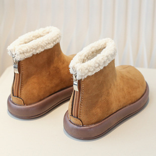 Children's Snow Boots 2023 Winter New Girls Cotton Boots fleece-lined Thickened Boots Warm Children's Baby Anti-slip Shoes