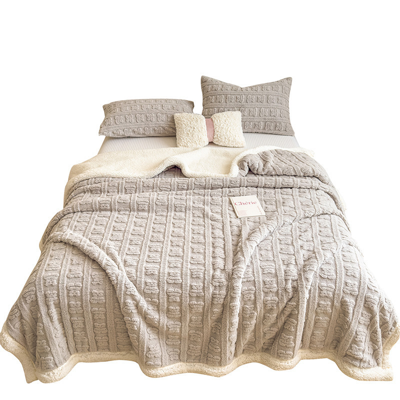 Invierno de peluche de invierno de oficina siesta pequeña manta manta sofá mantas cama de peluche de coral cordero cashmere