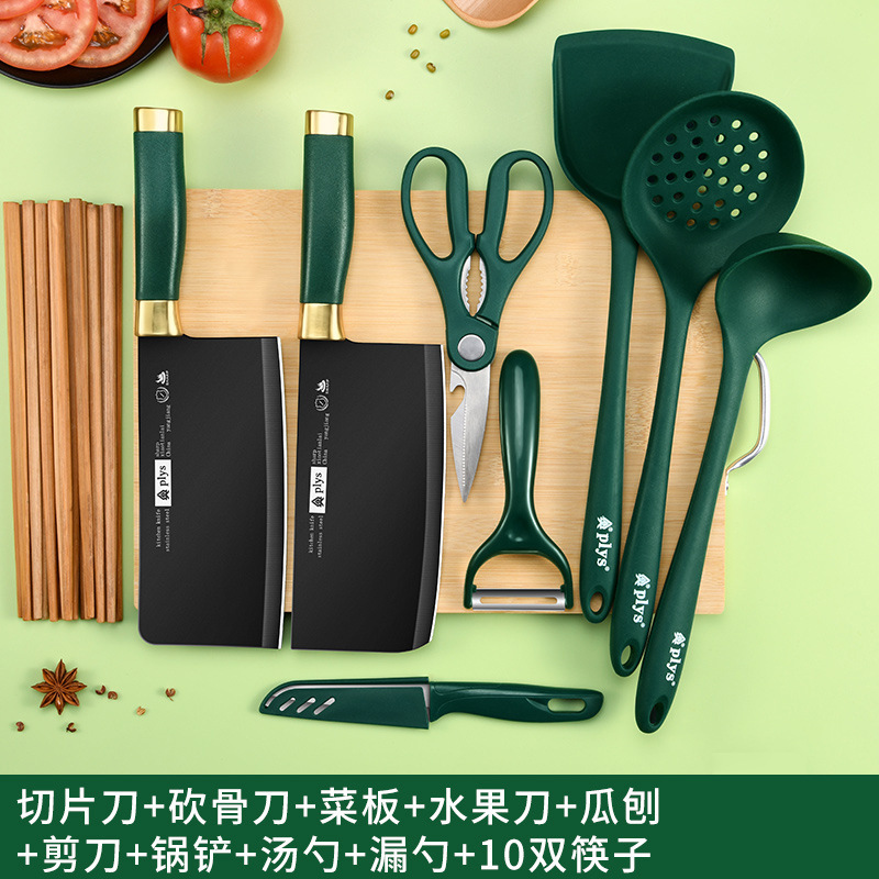 Kit de acero inoxidable 2 en 1 cuchillo de cocina cuchillo de cocina doméstico super rápido afilado tablero de corte cuchillo de cocina sin tablero de cocina