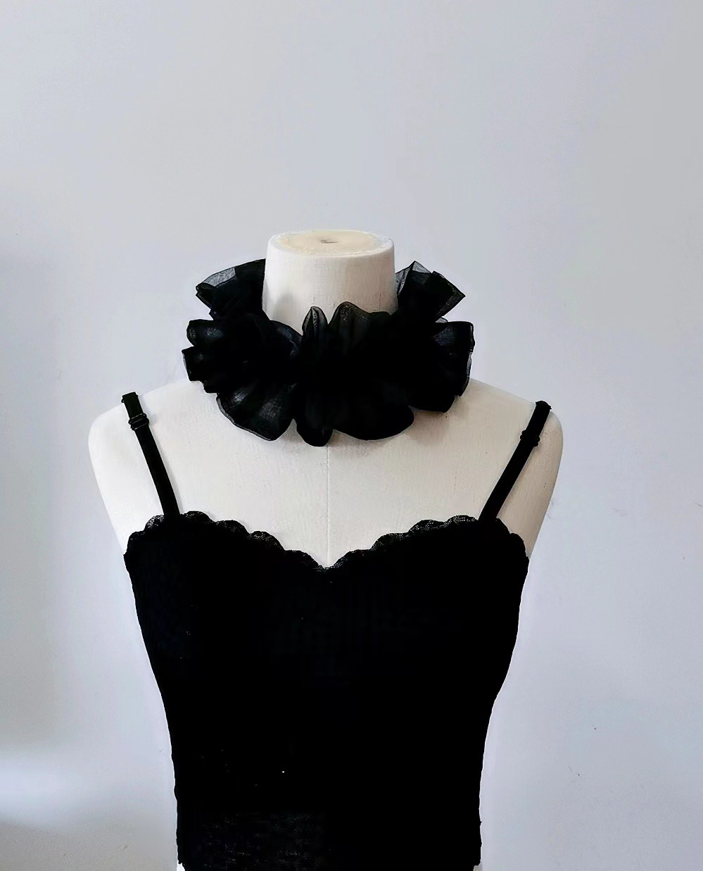 Palacio fotografía escenario foto retro collar falso accesorios decorativos organza malla mujer rafia solapa