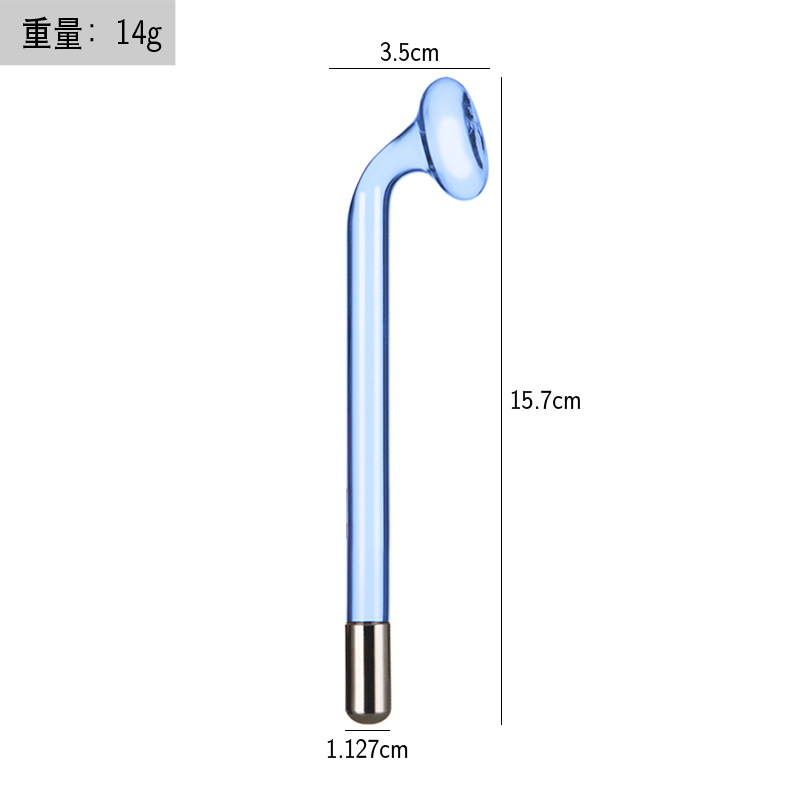 Instrumento de electroterapia de alta frecuencia tubo de vidrio Accesorios instrumento de belleza luz roja luz púrpura electroterapia varilla electroterapia peine
