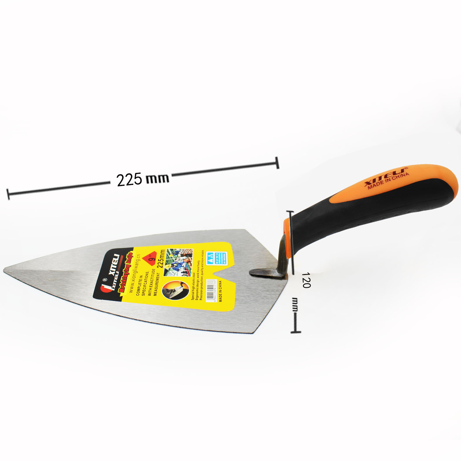 Herramientas directas de fábrica melocotón cuchillo de colocación de ladrillo al por mayor soporte de paleta cuchillo de azulejo de cabeza redonda puntiaguda ovalada