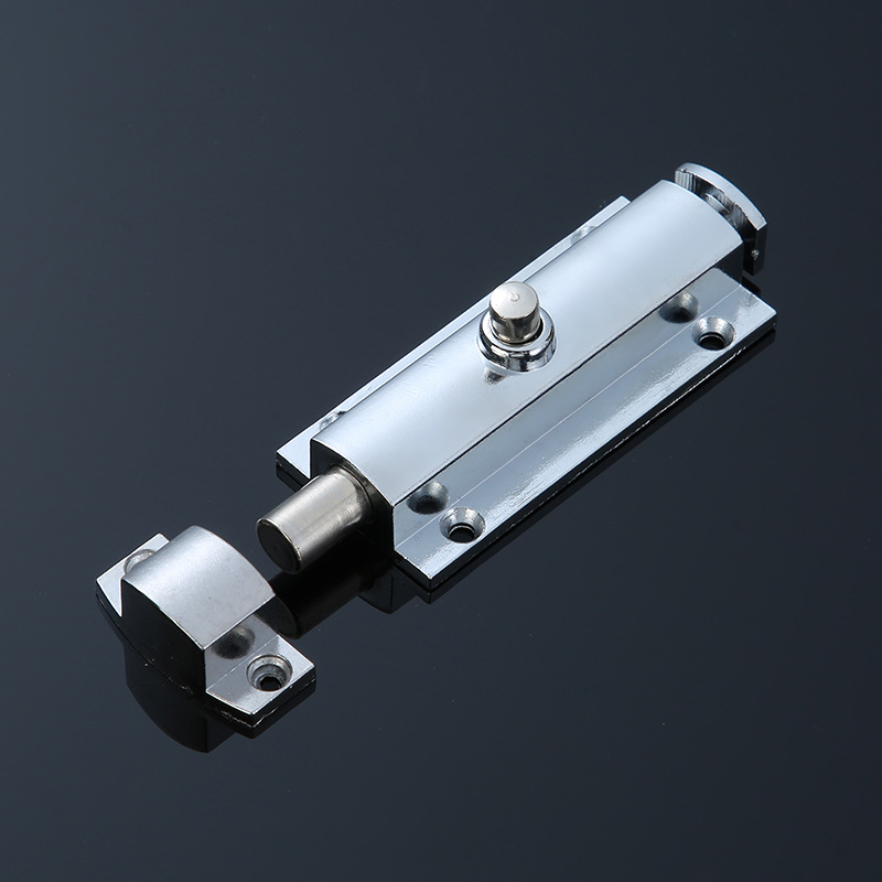 MS406 button-type anti-theft zinc alloy automatic spring slide bolt lock for electric boxes and doors/windows spring slide bolt