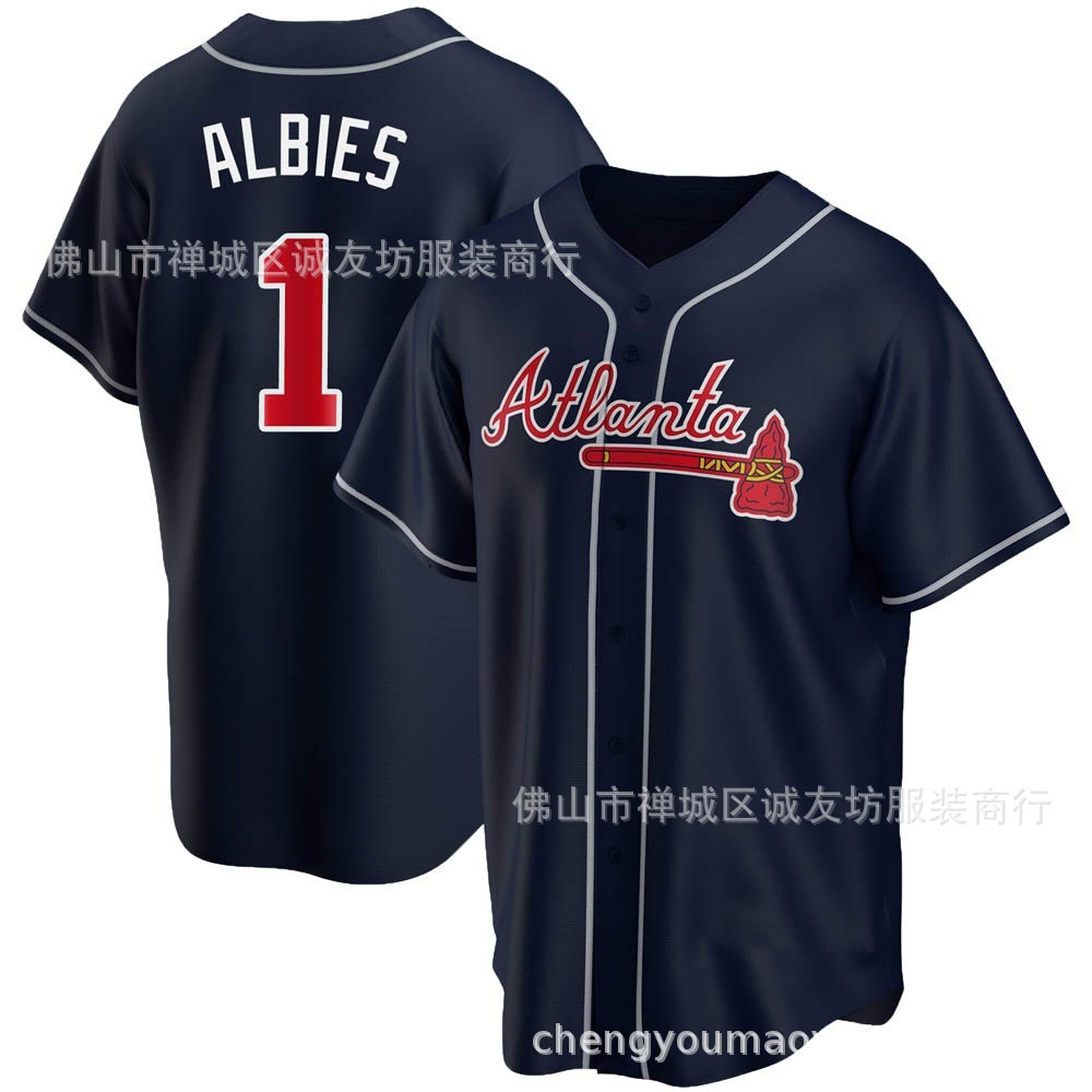 thumbnail image 1 of Camiseta de béisbol de los Warriors 1 de color beige para aficionados Camiseta de béisbol de los Braves de la MLB, 1 of 5