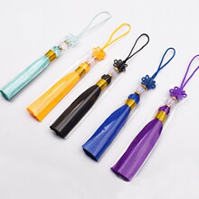 批发流苏彩穗子莲花吊穗礼品檀木梳挂饰梳子佩饰彩色装饰文玩