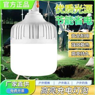 充电式LED灯泡停电应急照明家用可移动超亮户外夜市摆地摊露营灯