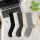Early Spring All-match Boneless Moon Socks Shallow Socks Cotton Casual Stacking Socks Girls Ins Solid Color Long Socks Grey
