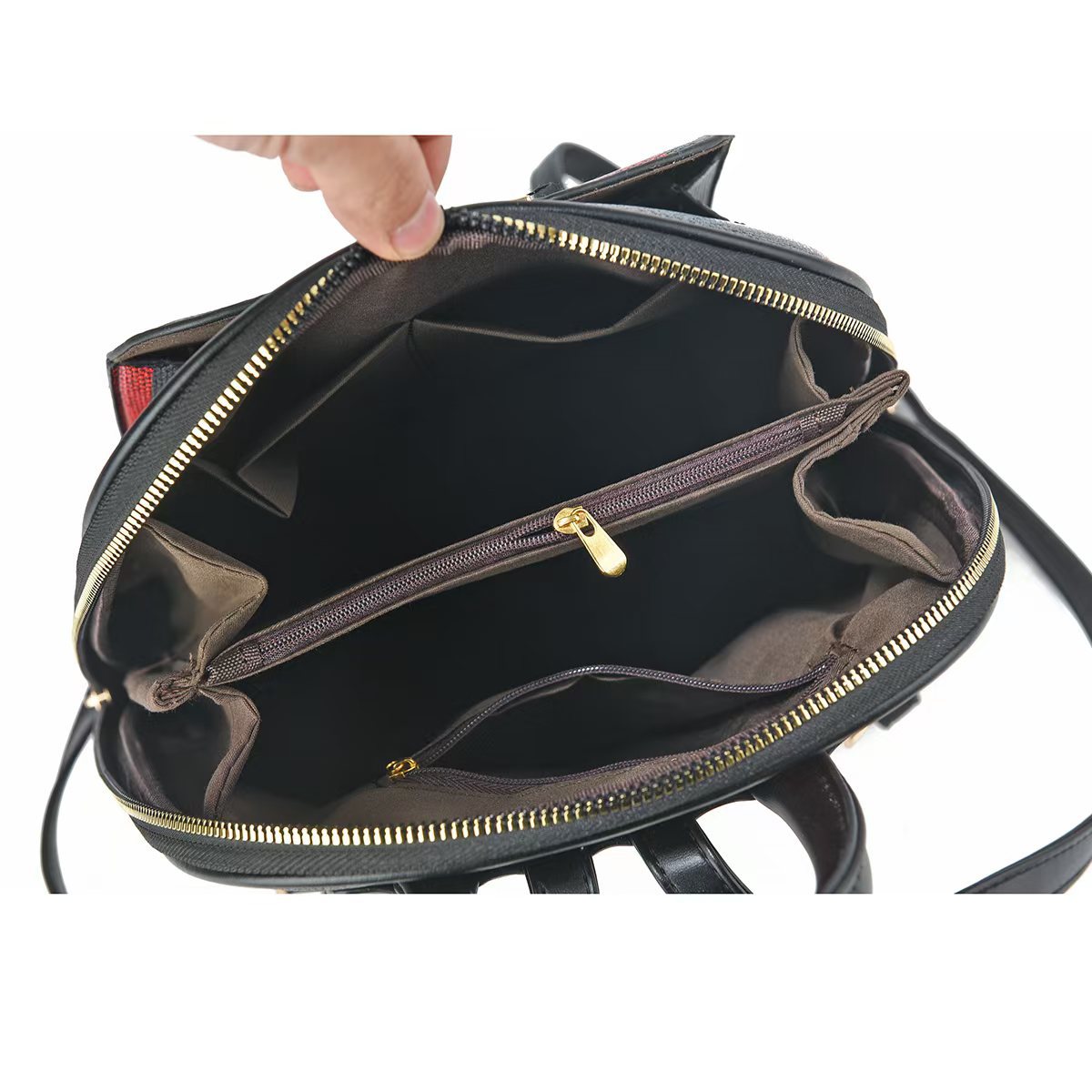 Mochila bolsa de viaje bolsa de almacenamiento mochila de gran capacidad a rayas bolsas de contraste de color bolsas escolares ligeras bolsas de comercio exterior