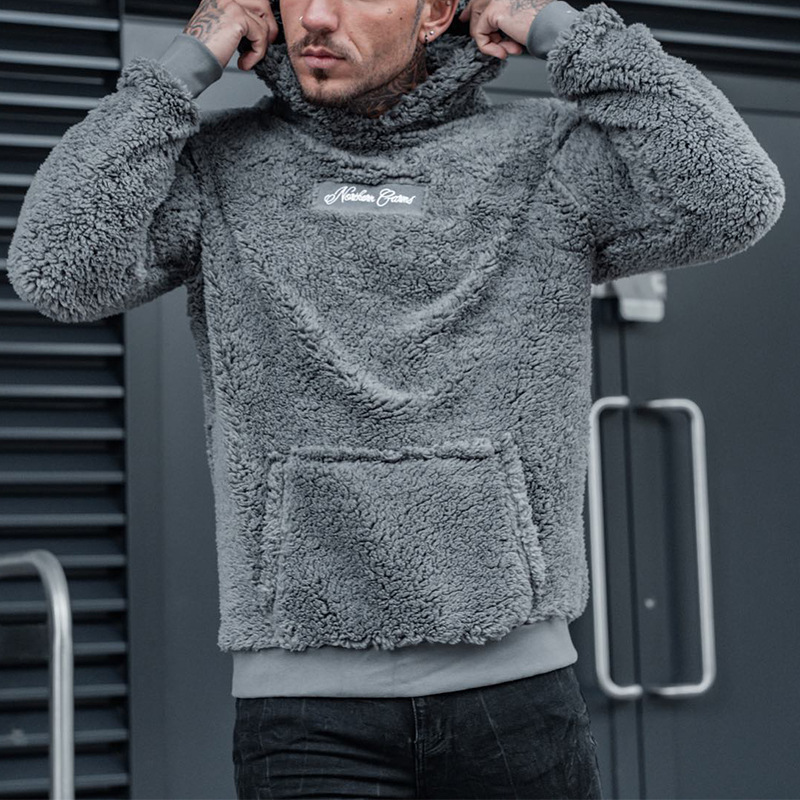 2024 Hierscht/Wanter Neie Pullover mat Kapuzenmantel Plüsch Männerkleeder_voghion.com
