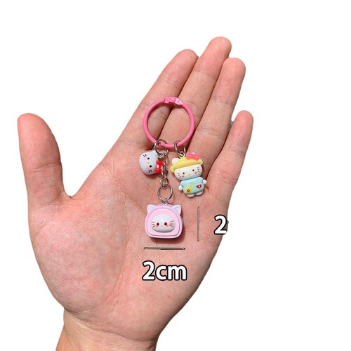 Card ring 751 card ring cute Sanrio cartoon ins creative personalized gift key chain school bag pendant key chain