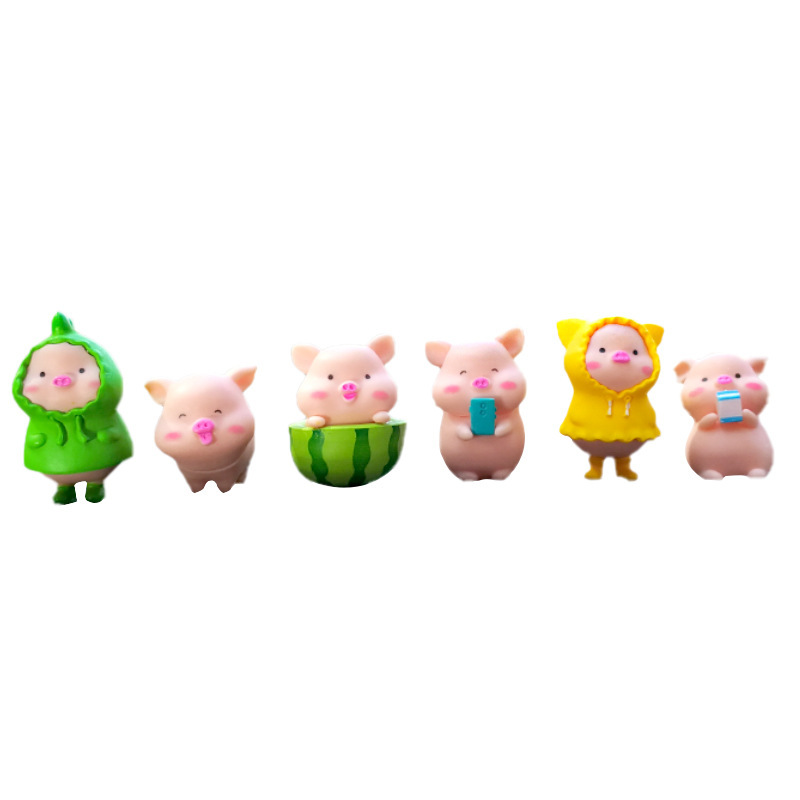 Red de celebridades Mini cerdito Oficina Decoración de escritorio Decoración pequeña Coche creativo Consola central del coche Productos interiores del coche