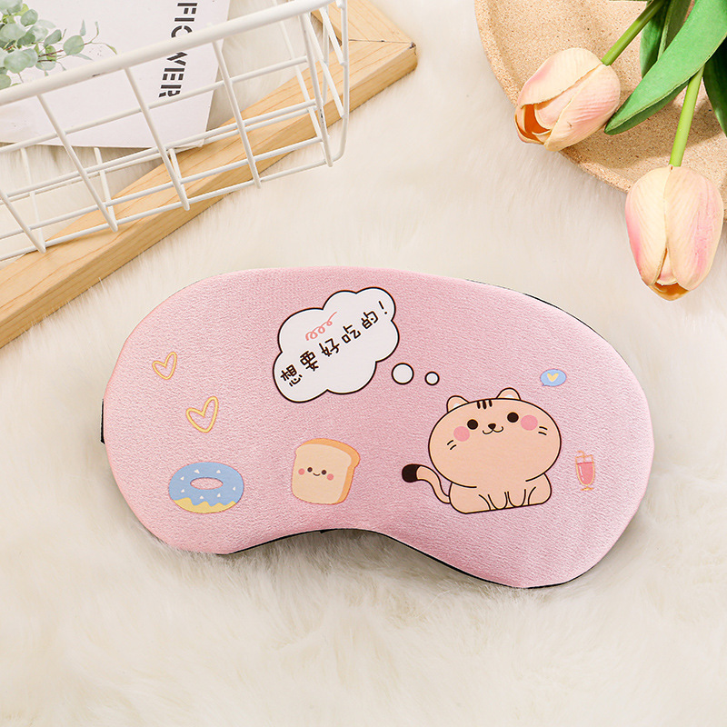 Mejores ventas 3D lindas máscaras de ojos para dormir máscaras de ojos para dormir máscaras de ojos de dibujos animados bolsa de hielo frío y caliente doble máscaras de ojos al por mayor en stock