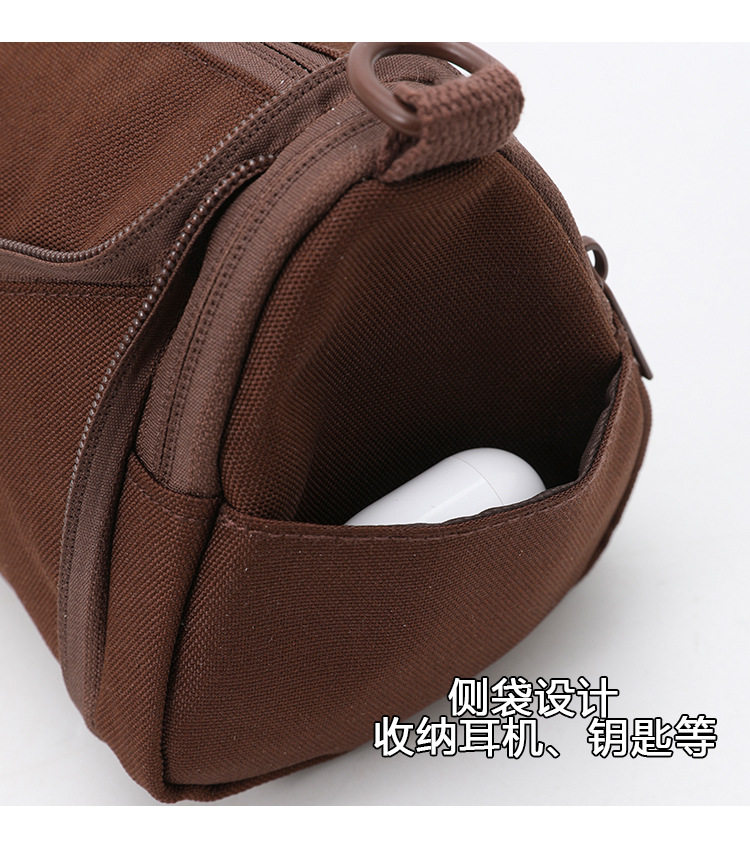 Túi đeo chéo nữ cỡ lớn thiết kế tối giản phong cách Hàn Quốc, chất liệu nylon nhẹ, nhiều ngăn tiện dụng — Cây trumpet xanh, Hồng Trumpet, Màu cà phê Trumpet, Trumpet xanh đậm chi tiết 9