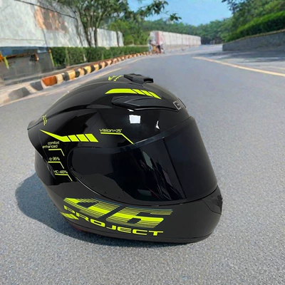 Motorcycle Full-Face Helmet for Men and | Motosiklet kaskı (dəbilqə) - fashion-46-black-lenses-l-head-circumference-57-58-weight-60-65kg