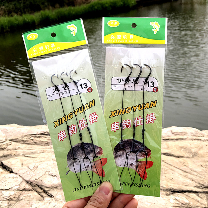 Daiwa Line String Hook 3 Hooks Anti-Tangle with Tube Iseni Maruyo Barbed String Hook Fishing Rig Sea Fishing String Hook