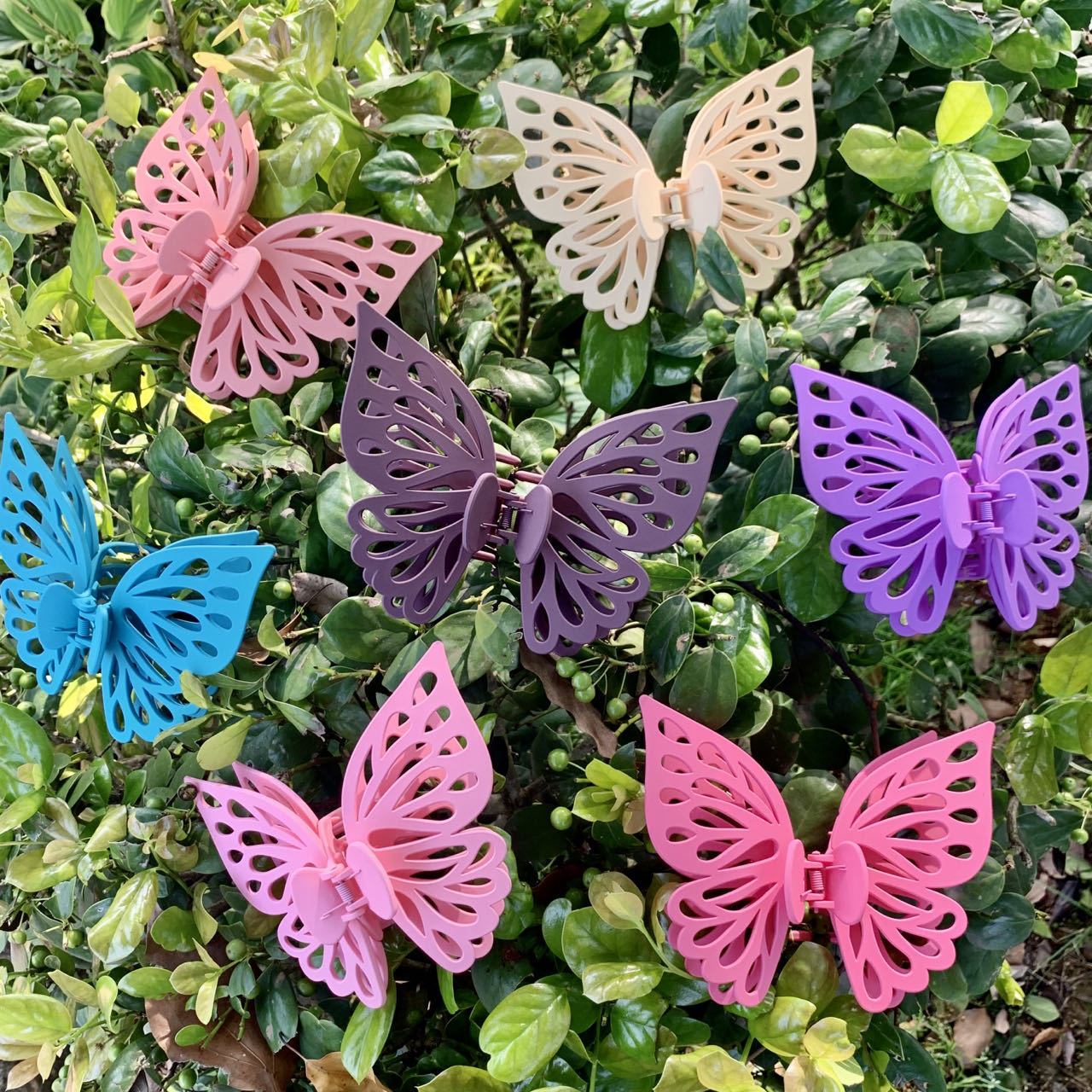 Sucré Papillon Plastique Griffes De Cheveux display picture 1
