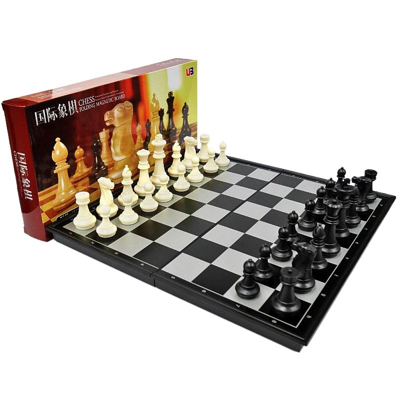 AIA Chess средняя английская версия магнитных черно-белых шахматных фигур складная шахматная доска для детей