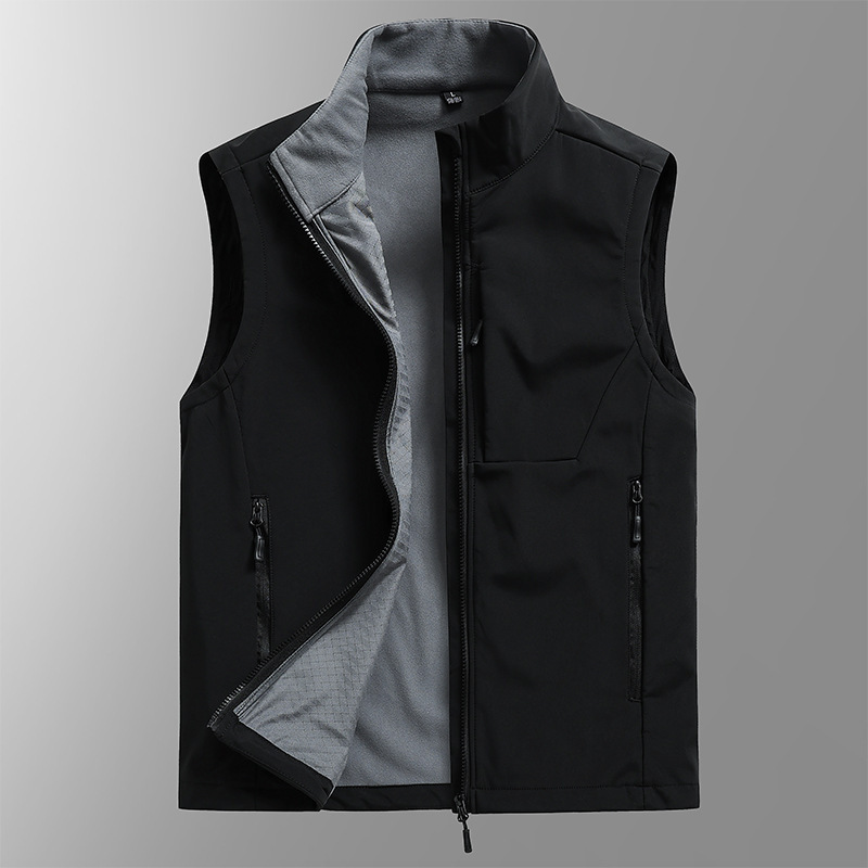 Men's High-Quality Thermal Fleece Vest, Popular Casual Lightweight Sleeveless Jacket, Outdoor Sports Thickened Vest Men's High-Quality Thermal Fleece Vest, Popular Casual Lightweight Sleeveless Jacket, Outdoor Sports Thickened Vest