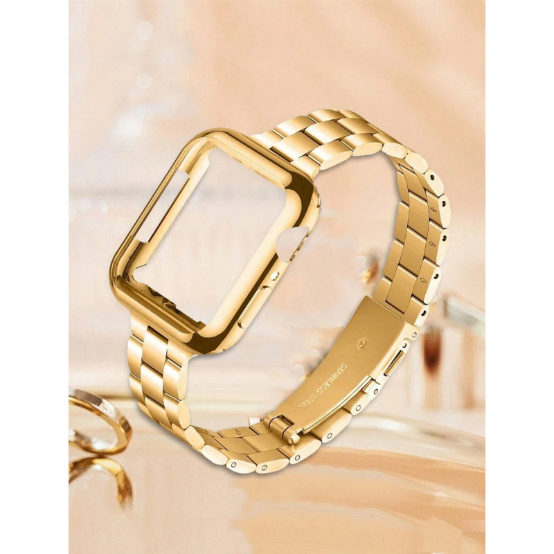 海外仓 Watch Accessories Tools 毫米金色调不锈钢表带配件套装|ms