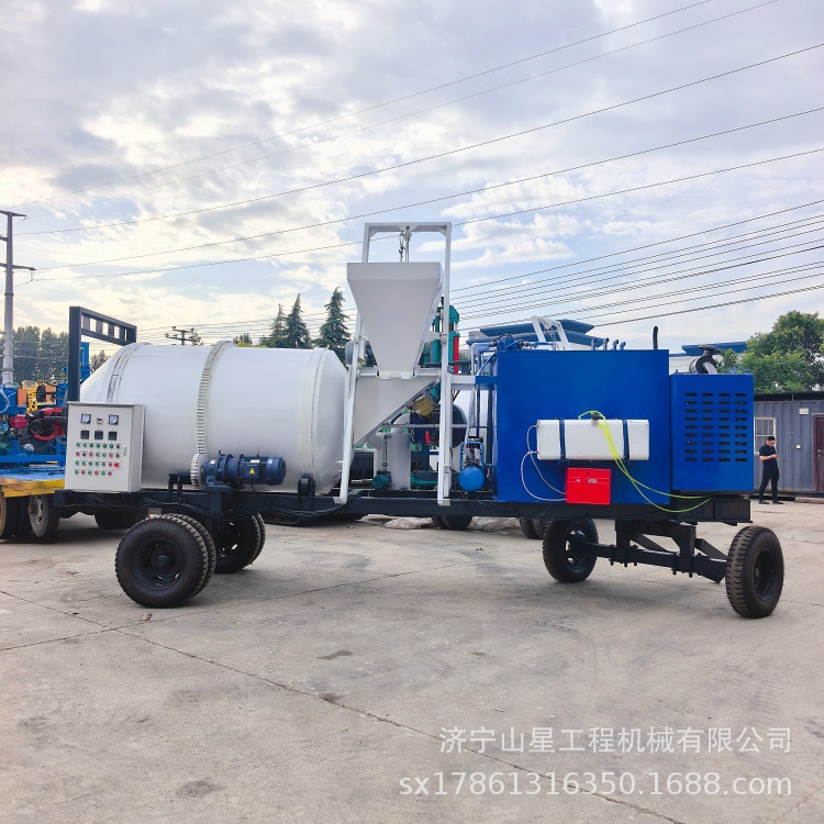 废旧沥青10分钟热再生拌和机 牵引式搅拌机修路补路设备掌柜推荐