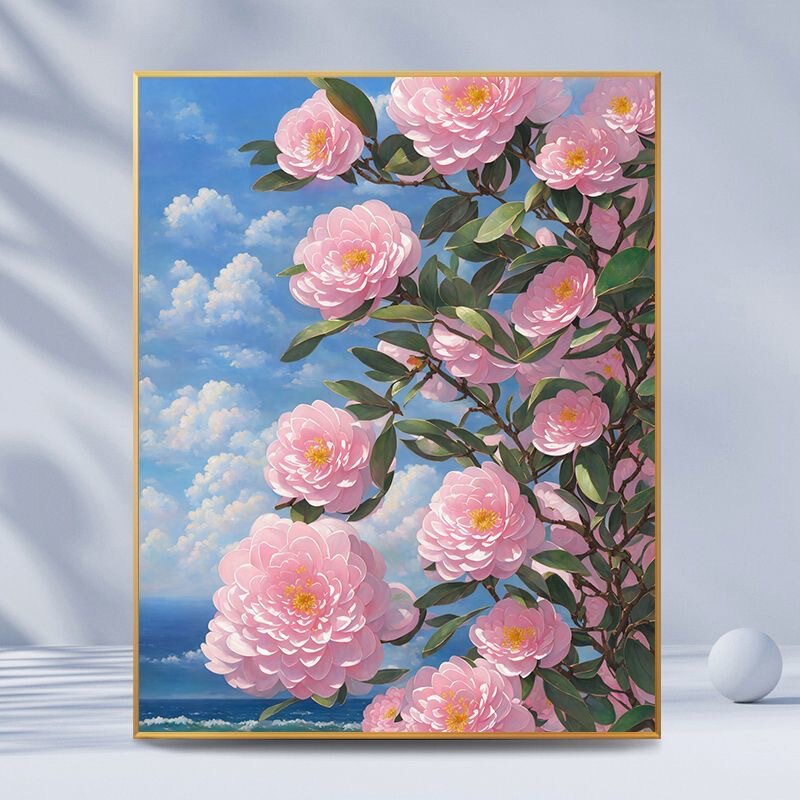 30種類の花卉diyデジタル油絵の震え音電気商が次々と露店を出してバラの手描き装飾画を卸売りした|undefined