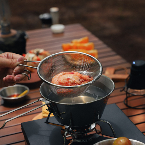 Outdoor 304 stainless steel food grade folding bowl picnic rice bowl barbecue folding cup camping portable cookware 300ML