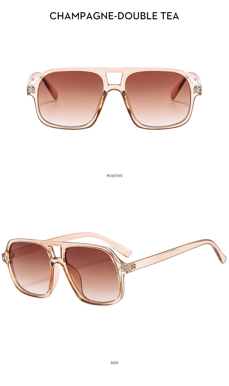 Women'S Gender Simple Style Style Simple Style Color Block Ac UV400 Protection Square Full Frame Women's Sunglasses