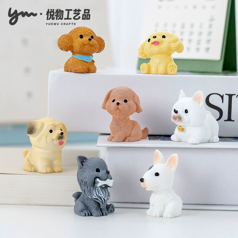 Креативные милые щенки куклы DIY украшения слепые сумки аксессуары микро-ландшафтный мини-настольный автомобиль с небольшим украшением